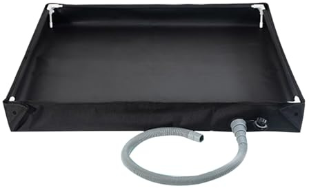 doccia portatile, base vasca da bagno pieghevole, box da 99 x 99 cm con tubo di scarico, vassoio da campeggio in PVC impermeabile, lavabo con bordo rialzato, kit da bagno all'aperto per viaggi