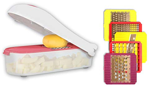 Affetta verdure Durandal | Taglia verdure manuale affettatutto | Affettatrice manuale taglia patate, taglia cipolle, verdure tonde | Accessori cucina