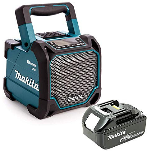 Makita DMR202 10.8-18V Cxt/LXT Jobsite Bluetooth & USB Speaker with 1 x 3Ah Battery