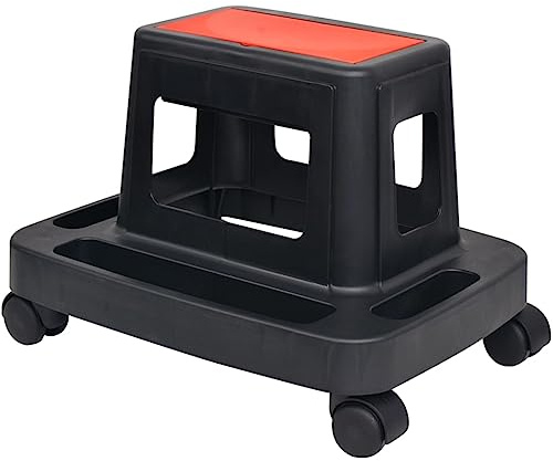 vidaXL Tabouret d'Atelier Roulant avec Rangement Chaise Siège Mécanicien