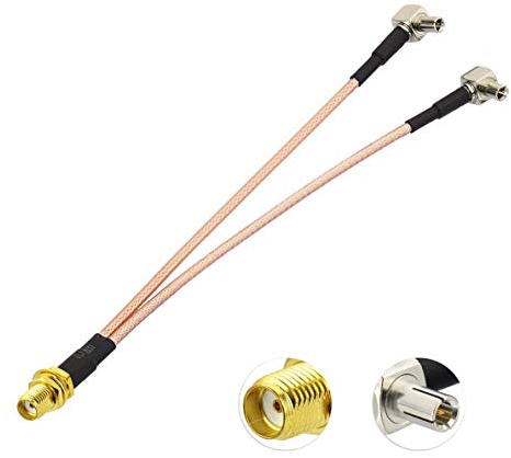 Bingfu Antenna 4G TS9 LTE Mobile Hotspot MiFi Cavo adattatore SMA Femmina a doppio TS9 Cavo connettore 15cm/6inch per MiFi Mobile WiFi Hotspot Router Modem USB AirCard AC791L 6620L