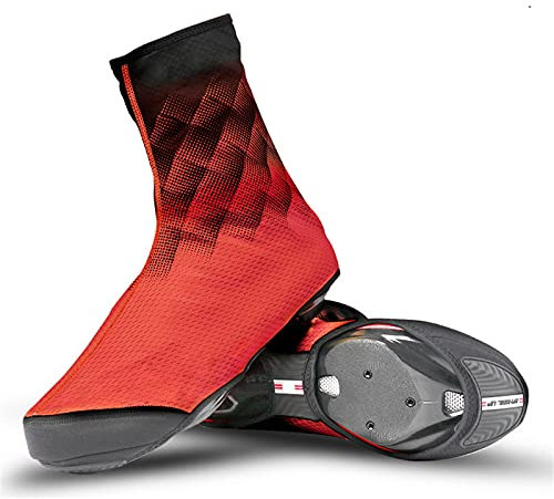 Copriscarpe da Ciclismo Termico Invernale Copriscarpe da Bici MTB da Uomo Copriscarpe da Bicicletta Per Uomo Donna,da Tenere al Caldo,Impermeabile,Resistente All'usura e Antigraffio,Red-XLarge