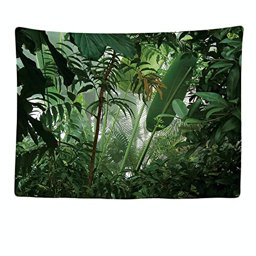 Ulticool - Appeso a Parete Decorazione - Natura Foresta Tropicale eco Piante Verdi - 200 x 150 cm Grande Murale Manifesto - Accessori Casa Soggiorno Camera da Letto Soffitto
