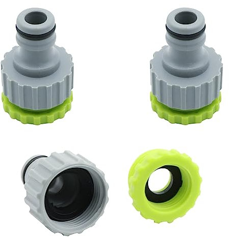 3 Pièces Raccord Robinet Universel Fileté Femelle 1/2 & 3/4 - Adaptateur Tuyau d'Arrosage,adaptateur robinet tuyau arrosage Compatible avec Connecteurs Rapides, pour Jardinage