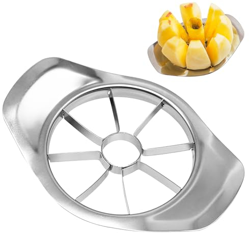 Thgtao Affettatrice per mele, in acciaio inox, con 8 lame per tagliare frutta e verdura