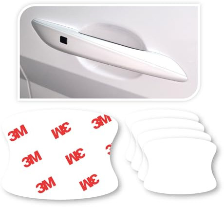 3M-5pcs Car Door Handle Cup Protector/Sticker/Guard, 3M-PPF(Paint Protection Film), Clear(Transparent), Anti Scratch, Universal Fit for Most Cars (Clear/5pcs)