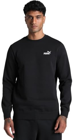 PUMA Mens Small No. 1 Logo Fl Crew Sweats, Puma Black, M EU