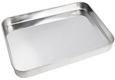 Garneck Edelstahlplatte Dampfschale Fadennudelplatte Rechteckige Platte Fischgericht