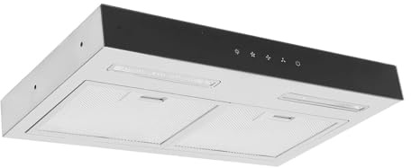 Yctze Hotte de Cuisinière pour Camping-Car en Acier Inoxydable, Double Ventilateur D'extraction sous L'armoire, Commande Tactile, 3 Vitesses Réglables, Lumière LED, pour Yacht, Bateau,
