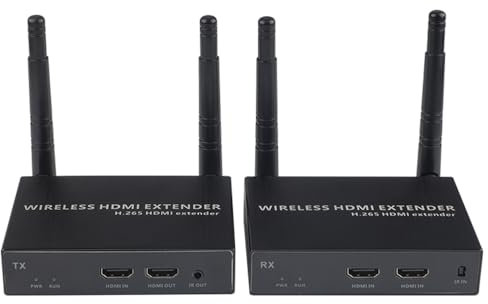 EXVIST H.265 1080P@60FPS Wireless HDMI Extender & Switcher, 492ft (150M) Long-Range Transmission for Bars, KTV, Disc Players, Jukeboxes