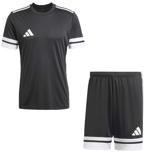 Addias Trikotsatz Herren schwarz weiß Squadra 25 Gr/XL - Sportbekleidung Set