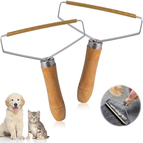 KIRZAX 2 Pièces Anti Bouloche Manuel, Grand Brosse Manuel Anti Poil,Rasoir Anti Bouloche Vetement, Portable Grattoir Lint Remover,Brosse Anti Poils Chien Chat Animaux,pour VêTements,CanapéS,Tapis