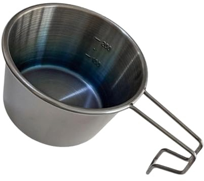 YPREWY 2. Cuenco de camping de acero inoxidable de 200 ml para mochileros y picnics