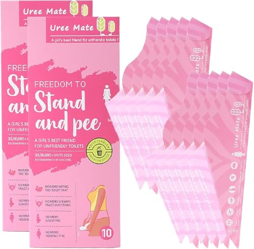 Rayakt Urinella para mujer, desechable y orinal impermeable, ayuda para orinar para mujeres, para viajes, camping, senderismo, al aire libre, atascos de tráfico, después de operaciones y embarazadas