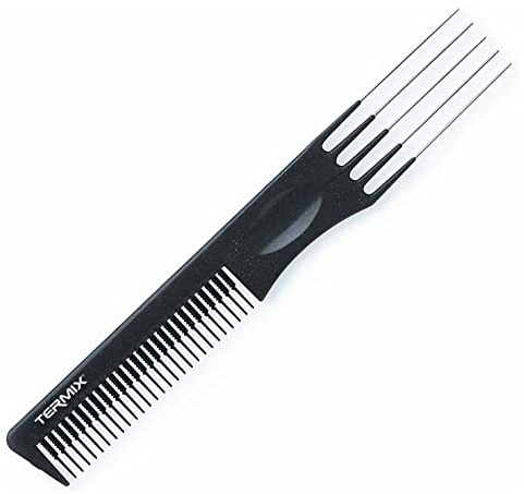 Termix Peigne professionnel en titane à queue en métal pour crêper les cheveux et obtenir des finitions de précision, en particules de titane très résistantes à la température et aux agents chimiques