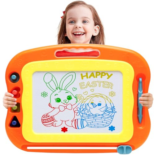 BABLOCVID Magnetic Drawing Board Toddler Toys for Girls Boys, 15 Inch Erasable Doodle Board for Kids Colorful Etch Education Sketch Doodle Pad Toddler Toys for Age 3 4 5 6 7 Year Old Girl Boy