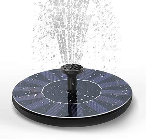 DDcafor Solar-Springbrunnen Wasserpumpe für Vogeltränke, neues, verbessertes Mini-Springbrunnenpumpe, 1,5 W, freistehendes Solarmodul-Set, Wasserbrunnen für Garten, Teich, Pool und Outdoor