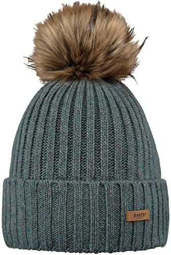 Barts Damen Strickmütze Augusti Beanie mit Bommel Dark Celadon 14