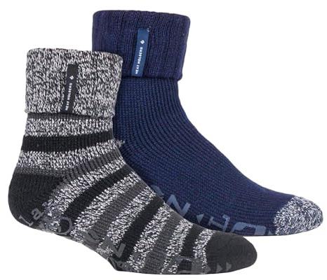 HEAT HOLDERS - 2 Pair Pack Mens Bed Socks | Warm Thermal Winter Socks for Sleeping
