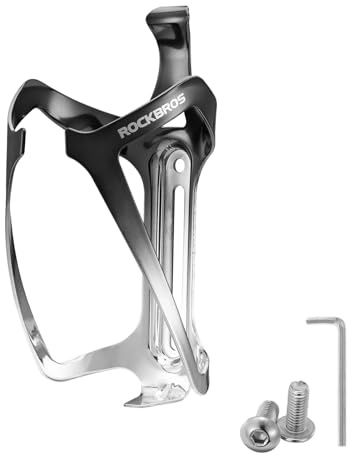 ROCKBROS Durable Aluminum Water Bottle Holder Bike Bottle Holder with Electroplating & Integrated Molding - Lightweight for Bicycle MTB, Road/Mountain Bikes
