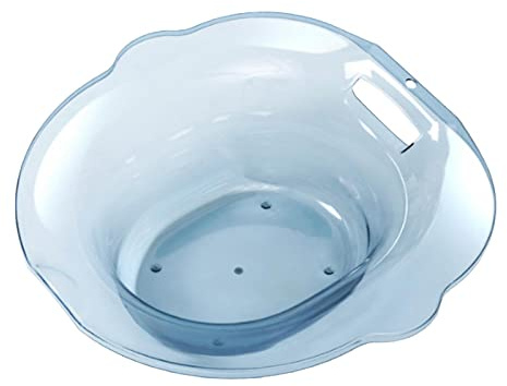 Sitz Bath Basin for Toilet Wider Seating Area Hip Bath for Elderly Women Men Blue, 390 x 390 x 130mm