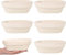 Cestino lievitazione pane 6 pcs, mini cestini per lievito madre, 6 pollici, accessori per fare il panes, ciotole in rattan per la lievitazione dell'impasto, forniture per la cottura del pane (Ovale)