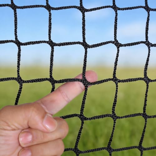 Taybong Safety Net, Child & Pet Protection Net - Heavy Duty Balcony Net, Stair Gate Net, Loft Bed Guard Rail, Garden Fence Mesh - High Strength Knotless Polyester Railing Barrier, Black （1x3m）