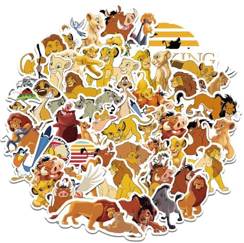 Adesivi 50 Pezzi Stickers Lion Divertenti, Adesivi Alla Moda Popolare, Adesivi Vinile Impermeabili, Adesivi per Computer Pc Portatile Telefoni Cellulare Valigie Scrapbooking Agenda ecc