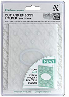 Xcut 11x15cm Craft Embossing Folder Diamond Lattice Design, For Card Making, Decoration, Scrapbooking, Stamping, Suitable With Most Cutting Machines, Craft Supplies For Birthday, Christmas, Wedding