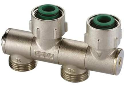 Simplex Module VARIOCON N raccords orientables équerre et droit F12002 pour radiateur avec robinetterie intégrée G3/4 - F12002