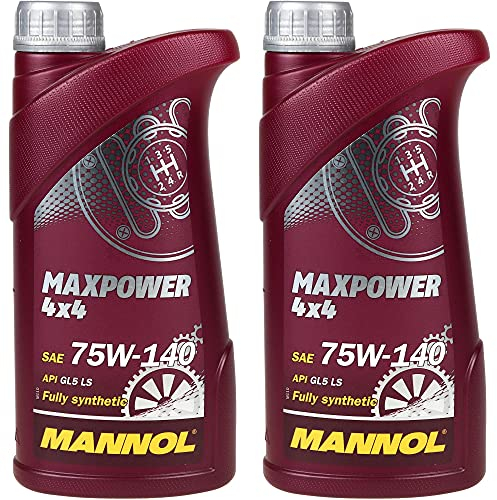 QR-Parts Set 85447381 MN8102-1 2x1 Liter Original MANNOL Getriebeöl Maxpower 4x4 75W-140 API GL 5 LS Gear Oil