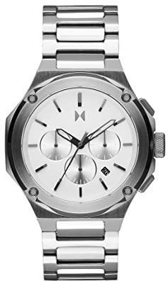 MVMT Chronograph Quarz Uhr für Herren mit Silbernes Edelstahlarmband - 28000225-D