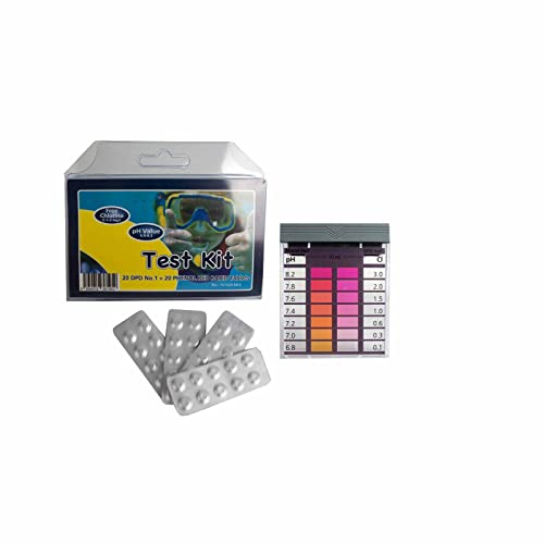 well2wellness® Pooltester Test Kit Chlor/pH mit je 20 Messtabletten DPD No. 1 (Chlor) + Phenol Red Rapid (pH)