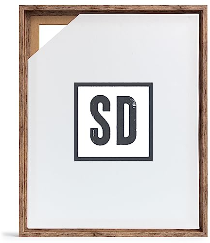 Stallmann Design Schattenfugenrahmen für Keilrahmen | 50x70 cm | Braun | MDF Rahmen für Leinwände mit Tiefeneffekt | mit Montagezubehör | Rahmen ohne Glas und Rückwand