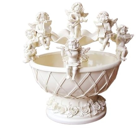 GLigeT Tabletop Fountain Water Fountain Resin Decoration, Home Creative Angel Humidification, Living Room Courtyard Office Decoration Tabletop Water Fountain, langlang2023