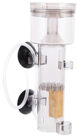 TOGEVAL Protein Skimmer for Saltwater Aquarium Acrylic Fish Filters Separator Hang Back Design Extract Aquatic Surface Protein Reef Tank Accessory Oil Film Separator Aquarium Device