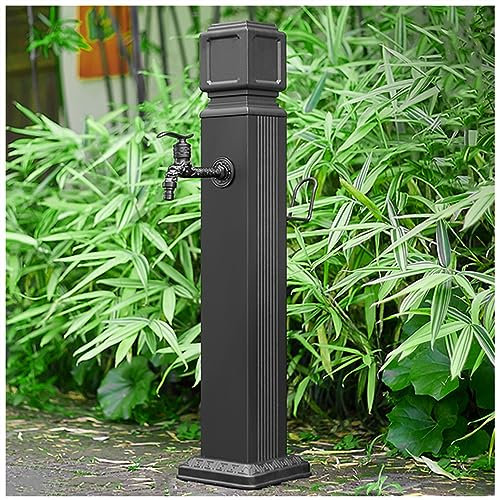 Colonne d'eau de jardin avec robinet de jardin en laiton pour robinet de fontaine, support de tuyau de fontaine, résistant au gel et rallonge de robinet d'extérieur durable