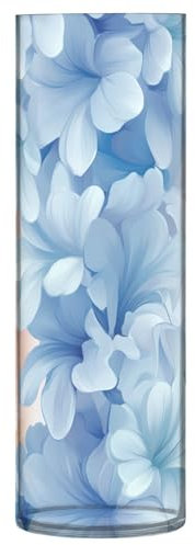 Vaso cilindrico in plastica per fiori di giacinto in stile delicato e fresco, in plastica, per la decorazione della casa, 30 x 9 cm, infrangibile, piccolo vaso per fiori, sala da pranzo, ingresso