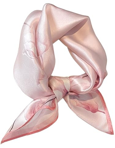 Onllh 100% Mulberry Silk Scarf for Women Hair Lightweight Square Neckerchief Wrap For Head Scarves 21 -3