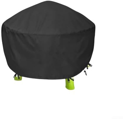 Funda impermeable resistente para mesas de agua y arena al aire libre, tela Oxford con cierres a presión y cordón para evitar la suciedad y la humedad intrusión (negro)