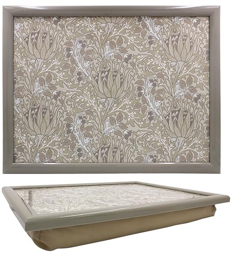 The Leonardo Collection William Morris Artichoke Laptray | Elegant Bean Bag Cushion Lap Tray For Eating, Reading & Working | Non Slip Serving Tray For Food, Snacks & Drinks | Stylish Home & Kitchen Ac