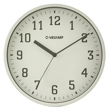 25 cm rund kvartsväggklocka, icke-tickande väggklocka, modern och tyst 10-tums väggklocka. Lättlästa siffror. Lämplig för kontor, vardagsrum, kök, skola, gym...