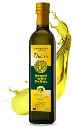 Theoni Extra Virgin Olive Oil 500ml - Cold Pressed Greek EVOO - Rich Flavour for Cooking, Salads, Dressings & Dipping | Olive Oil Extra Virgin
