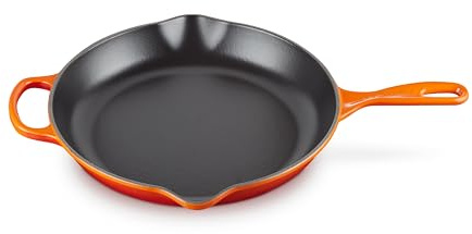 LE CREUSET Enameled Cast Iron Signature Iron Handle Skillet, 11.75 (2-3/8 qt.), Flame