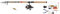 Crivit Spinnrute Set 270-5 Hecht-Combo Angelset Teleskoprute und Rolle Komplett-Set Raubfisch/Zander inkl. Lösezange, Angelzubehör, Rutentasche