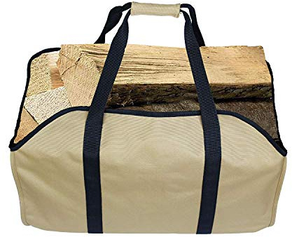 CACTIYE Canvas Log Tote Bag Carrier Indoor Fireplace Firewood Totes Large Log Carrier, firewood Carry Bag Holder, arm Load Cloth firewood Carrier (Yellow)