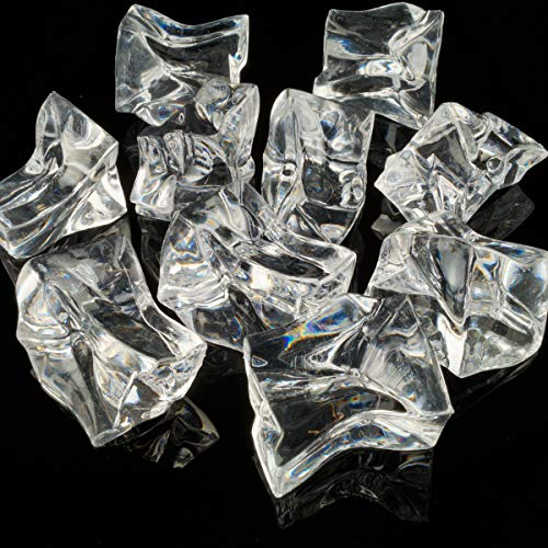 Goodymax® Künstliche Fake Eiswürfel Cubes Chunks aus Acryl 36 mm Farblos Klar Clear 10 Stück - Diamanten EIS Dekoeis Kristalleis