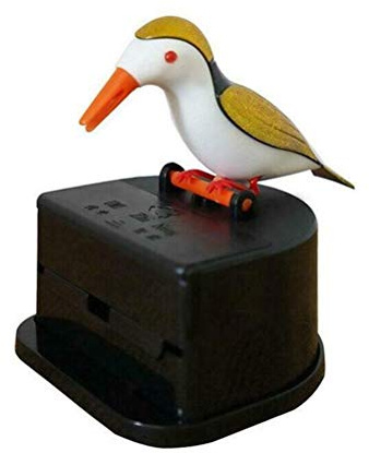 Koowaa Dispensador de Palillos de Dientes, Caja automática para Palillos de pájaros pájaro Carpintero dispensador de Palillos de Dientes de Mesa Almacenamiento de Caja de Palillos de Dientes