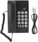 Téléphone Filaire, KX-T504 Portable Family Business Office Fonction de Flash Fixe Fixe Téléphone ABS Noir, Fonction de Recomposition du Dernier Numéro