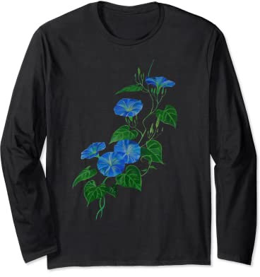 Style victorien Morning Glory Vigne de fleurs sauvages Manche Longue